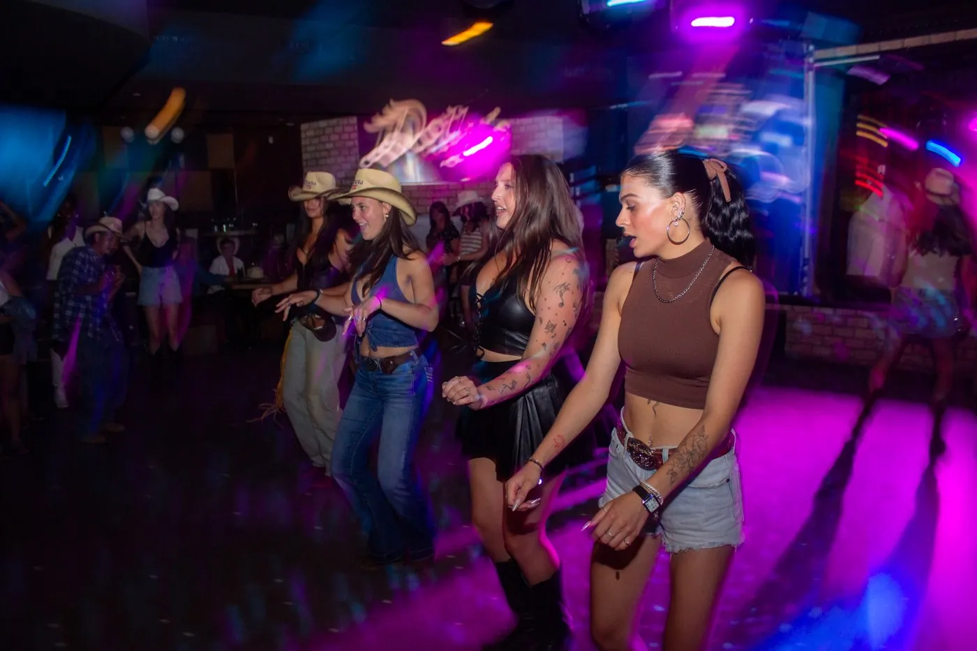 The crowd on the dance floor